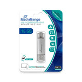 MediaRange MR935 USB-nøgle 16 GB USB Type-A / USB Type-C 3.2 Gen 1 (3.1 Gen 1) Sølv