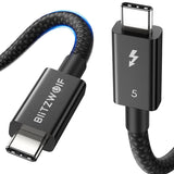 BlitzWolf BW-HDC8 240W USB-C til USB-C kabel, 1,5 m (sort)