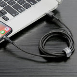 Baseus Cafule USB-A / Lightning 2A QC 3.0 kabel 3 m - sort og grå