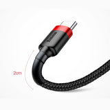 Baseus Cafule Cable durable nylon cable USB / USB-C QC3.0 2A 3M black-red (CATKLF-U91)