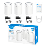 Cudy AX3000 Wi-Fi 6 Mesh 2.5G Solution Dual-band (2,4 GHz / 5 GHz) Wi-Fi 6 (802.11ax) Hvid Intern