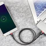 Baseus Cafule Cable holdbar nylon kabel USB / micro USB 2A 3M sort-grå (CAMKLF-HG1)