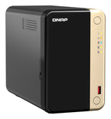 QNAP TS-264 NAS Tower Intel(R) Celeron(R) N5095 8 GB 0 TB QNAP QTS Black, Gold