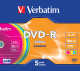 Verbatim DVD-R Colour 4,7 GB 5 stk