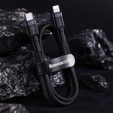 Baseus CATLKLF-G1 Lightning - USB-C PD QC cable 18W 480Mb/s 1m - black and gray