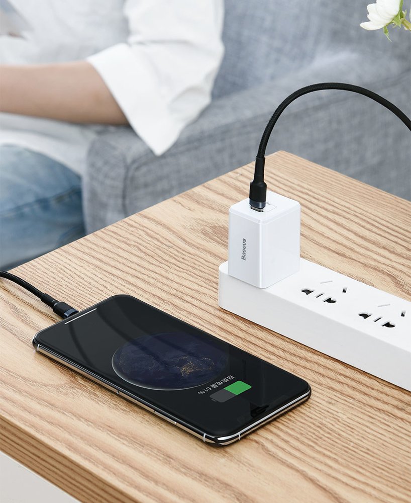 Baseus CATLKLF-G1 Lightning - USB-C PD QC cable 18W 480Mb/s 1m - black and gray