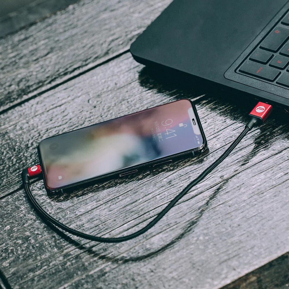 PGYTECH P-GM-115 kabel til mobiltelefon Sort, Rød 0,35 m USB A Lightning