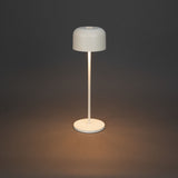 Konstsmide Lille hvid bordlampe portable