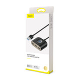 HUB Baseus Square USB-A to 1x USB-A 3.2 Gen 1 / 3x USB 2.0 with 1m cable - black