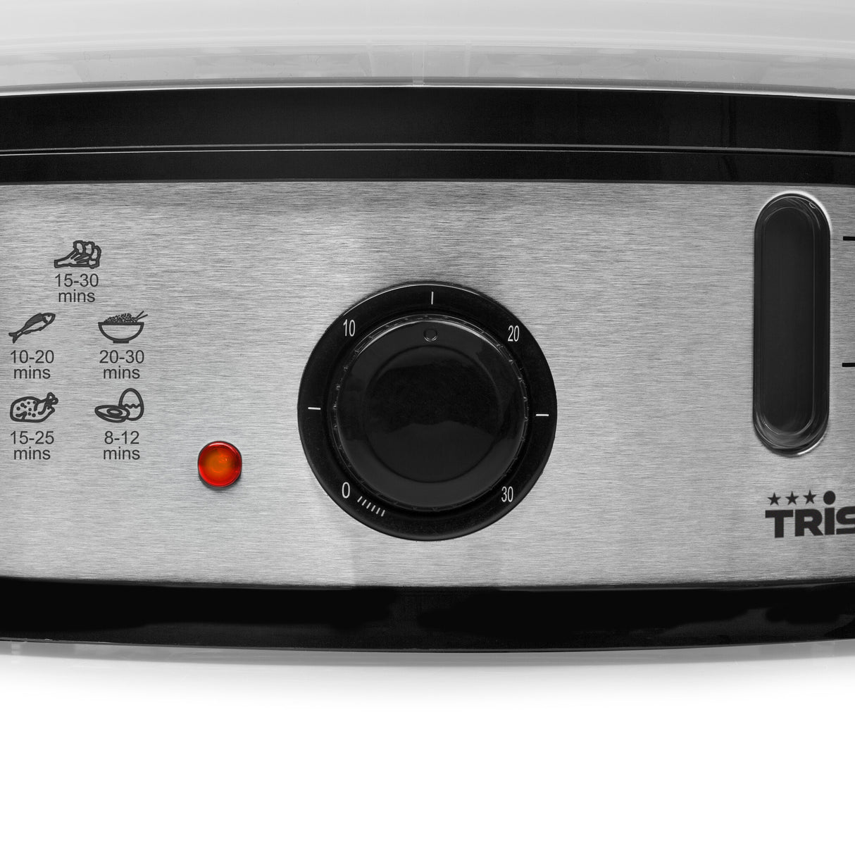 Tristar VS-3914 dampkoger 3 kurv(e) Bordplade 1200 W Sort, Rustfrit stål, Gennemsigtig