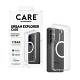 CARE by PanzerGlass Urban Explorer Case Transparent w. White Qi Samsung Galaxy S26