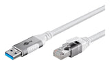 Goobay USB 3.0 til RJ45 netværksadapter 1 m CAT6 1 Gbit/s Hvid