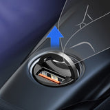 Baseus Tiny Star mini smart USB biloplader 30W Quick Charge 3.0 grå (VCHX-A0G)