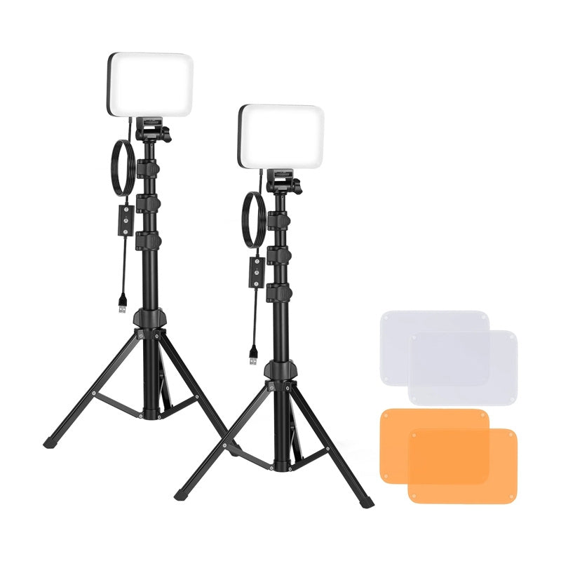 Neewer BP66 studie sæt to LED-lamper + filtre + stativ