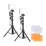 Neewer BP66 studie sæt to LED-lamper + filtre + stativ