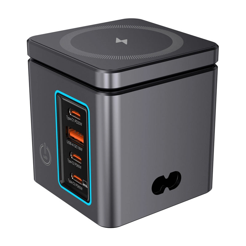 Blitzwolf BW-i113 GaN, USB-A, 3xUSB-C, 105W netoplader
