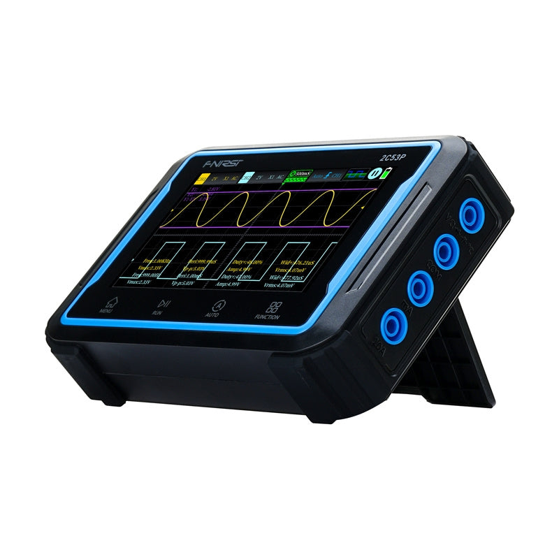 Portable 3-i-1 FNIRSI 2C53P 4,3" touchscreen oscilloskop