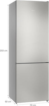 Siemens iQ300 KG49NVIDG køle-/fryseskab Fritstående 440 L Rustfrit stål