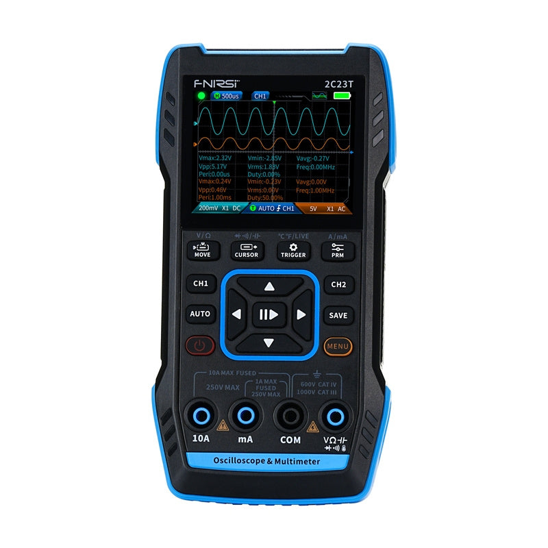 Portable 3-i-1-oscilloskop FNIRSI 2C23T multimetersignalgenerator