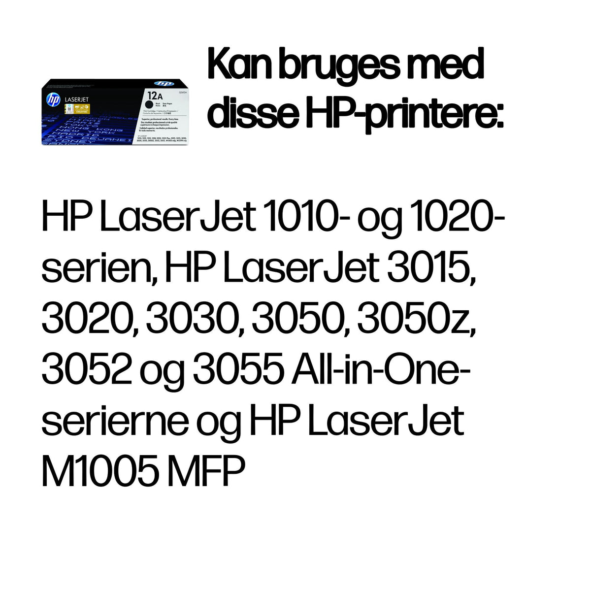 HP 12A Sort 2000 sider Toner Q2612A
