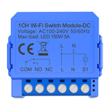 Intelligent 1-kanals WiFi-switch-modul med spændingsfri DC-kontakt Avatto WSM16-DC-1