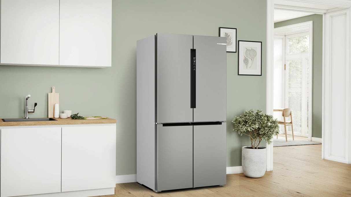 Bosch Serie 4 KFN96VPEA side-by-side køle-fryseskab Fritstående 605 L Rustfrit stål