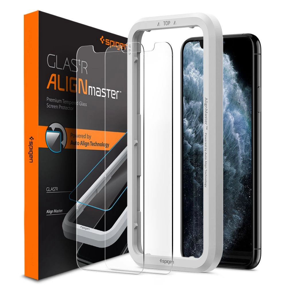 Spigen ALM Glas.tR Slim hærdet glas til iPhone 11 / XR - 2 stykker.