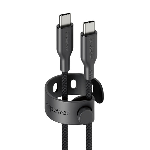 PanzerGlass empower by ® Racing 240W USB-C to USB-C Kabel | USB 2.0 | 2M | Space Black
