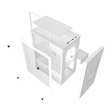 Darkflash M305 Mesh computerkasse uden vifter (hvid)