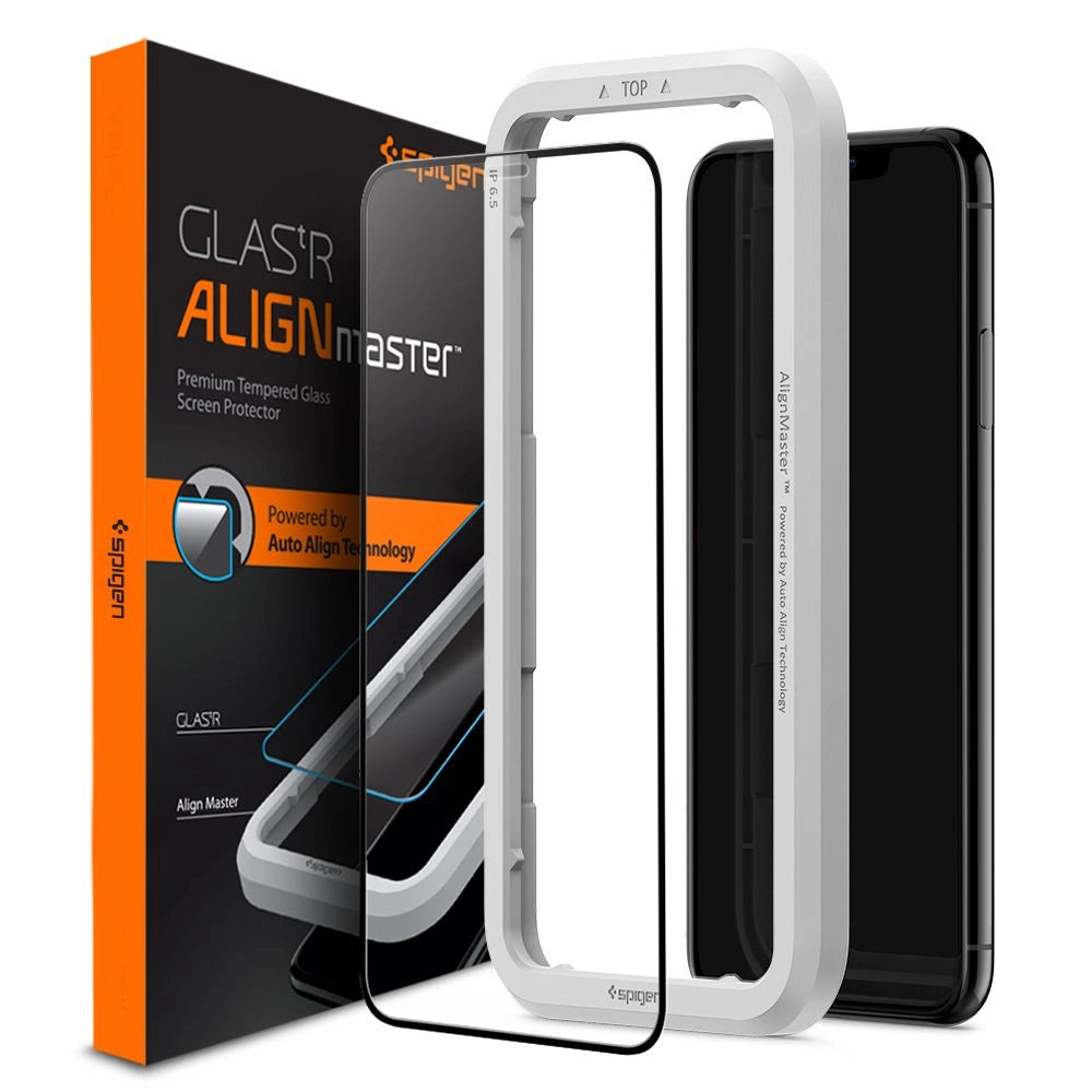 Spigen ALM Glass FC hærdet glas til iPhone 11 / XR - sort
