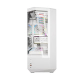 Darkflash DY460 computercase (hvid) + 4 ARGB-ventilatorer