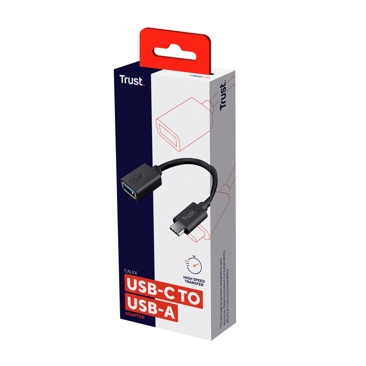 Trust Calyx USB-C to USB-A adapter cable 302136