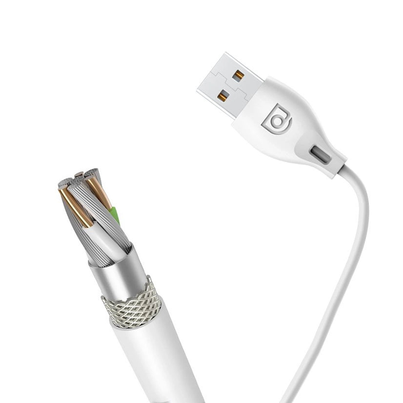 Dudao kabel USB / Lightning 2.1A kabel 2m hvid (L4L 2m hvid)