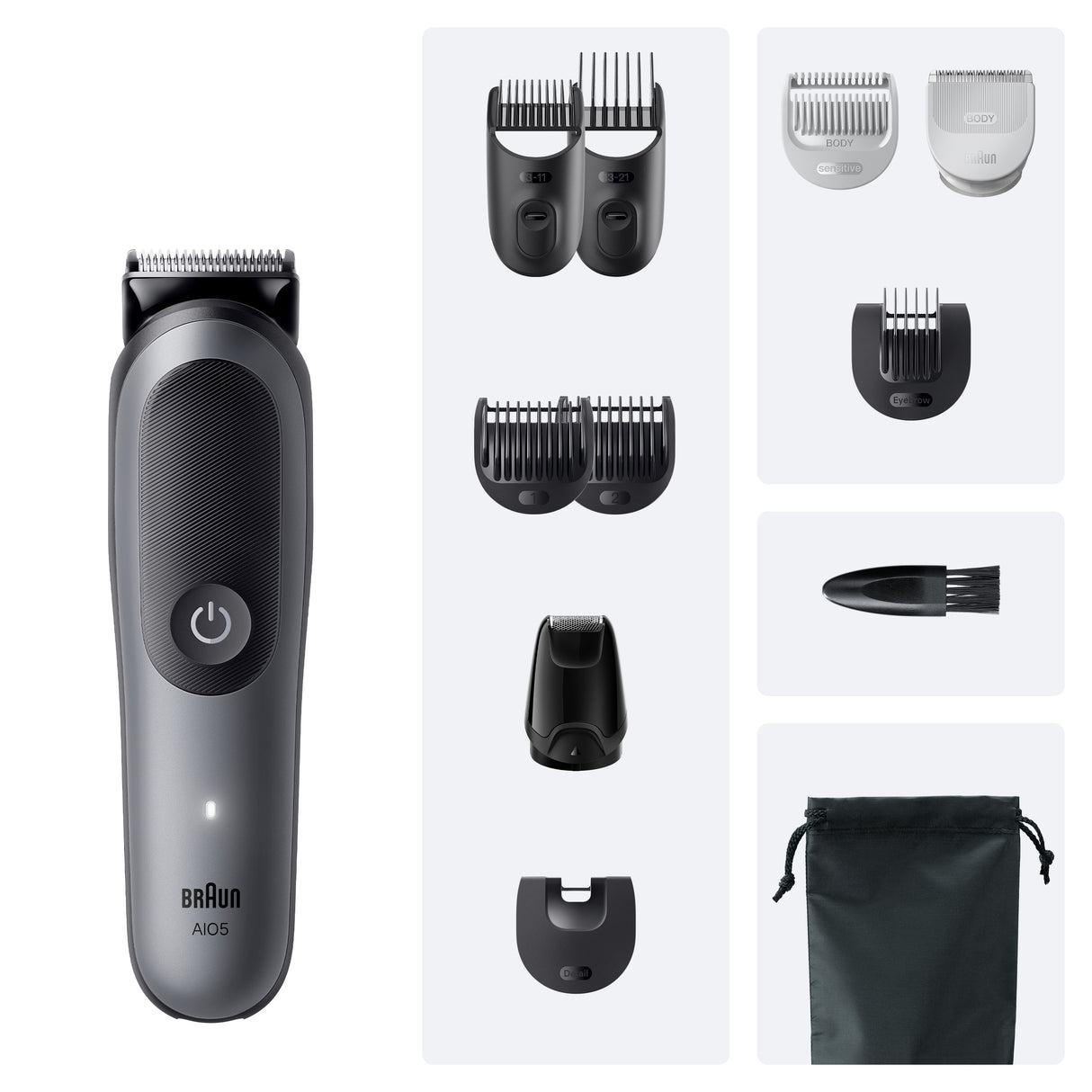 Braun 80789913 skæg- og hårtrimmer Mørkegrå 21