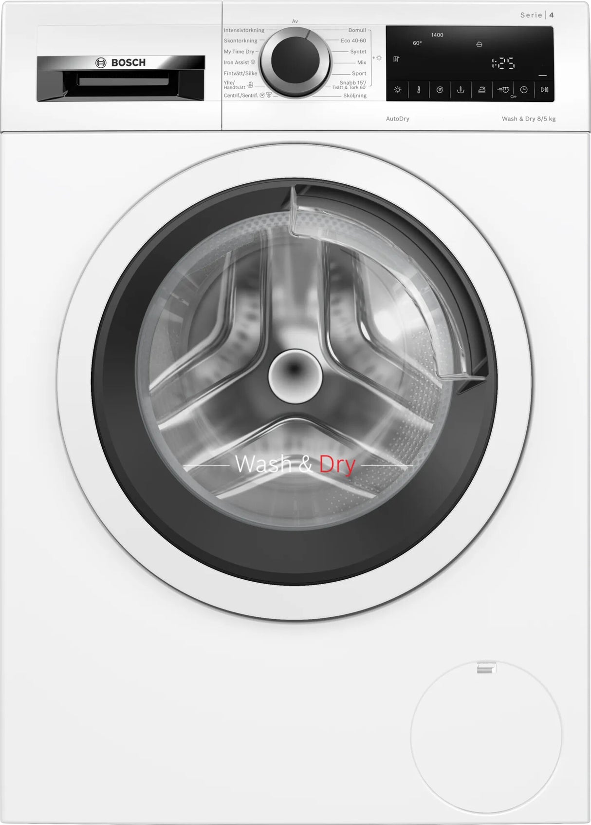 Bosch Serie 4 WNA134B0SN vaskemaskine - tørretumbler Fritstående Front-læsning Hvid
