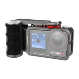 Metallbeskyttende beholder med Puluz-håndtag til DJI Osmo Action 5 Pro / Action 4 / Action 3