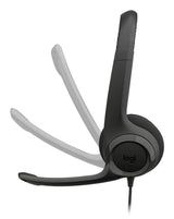 Logitech H390 USB Headset Ledningsført Opkald/musik USB Type-C Sort