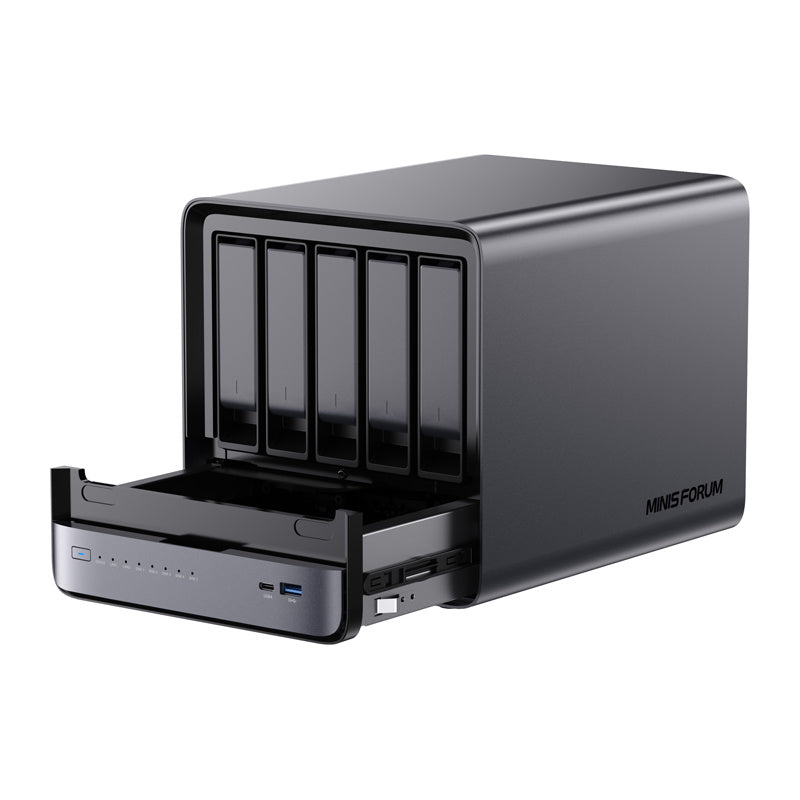 MINI-PC Minis Forum NAS N5 AMD Ryzen 7 H255, 16GB+128GB OS-lagring