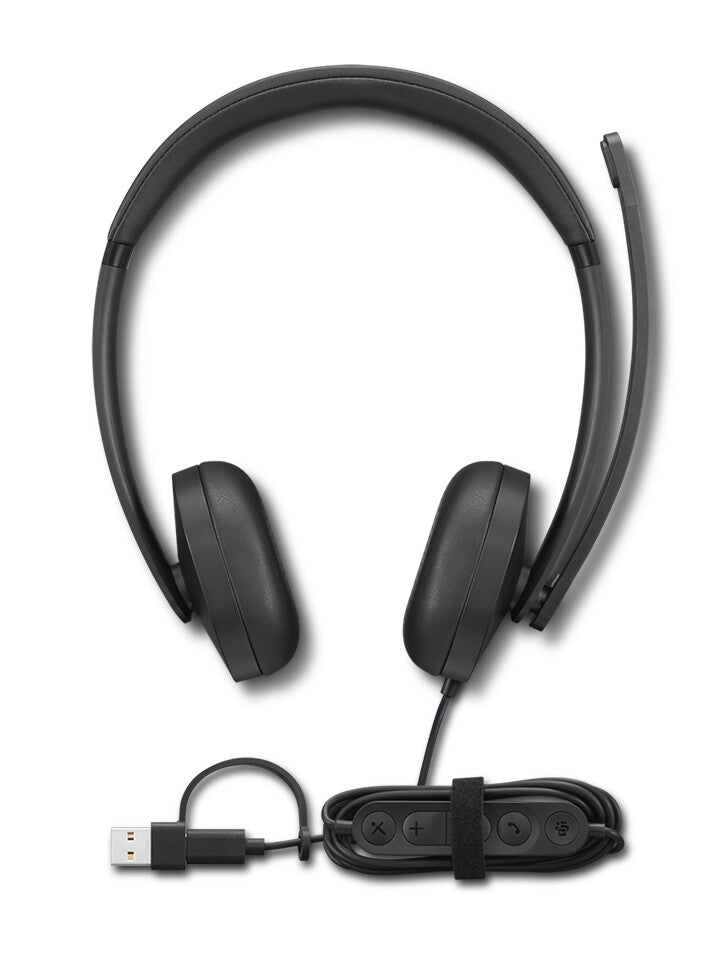 Lenovo VoIP Headset 5000 Ledningsført Kontor/Callcenter USB Type-C Sort