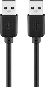 Goobay 93593 USB-kabel USB 2.0 1,8 m USB A 0,48 Gbit/sek. Sort