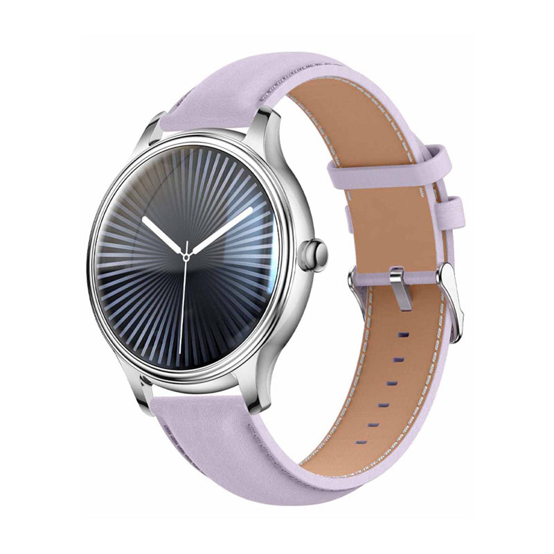 COLMI L28 Smart Watch (silver-lila + lilla læderrem)