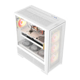 DarkFlash AIRNOVA computerkasse (hvid) + 3 fans