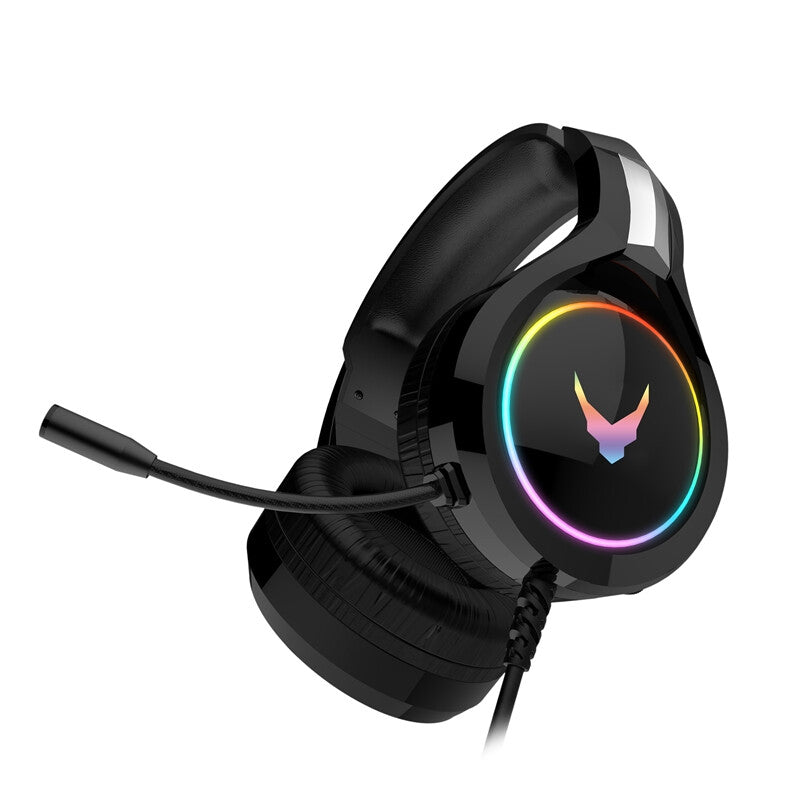 Omega VH6060B Hovedtelefoner Ledningsført Headset Spil Sort, Metallic