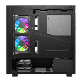 DarkFlash DS950V computerkasse med display (sort) + 6 ventilatorer