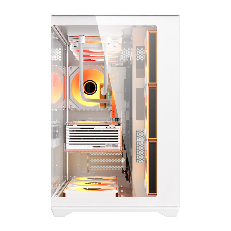 DarkFlash C280 computercase (hvid) + 7 fans