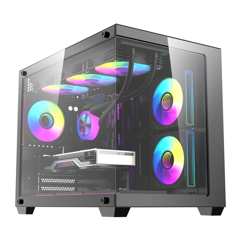 DarkFlash B275 PRO computer case (sort) + 6 fans