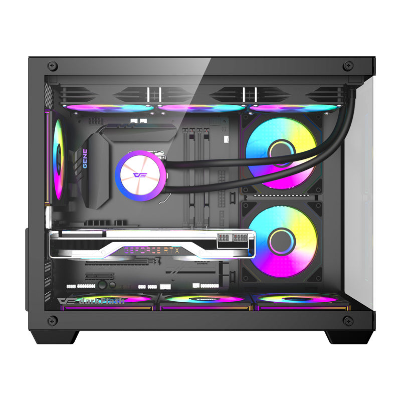 DarkFlash B275 PRO computer case (sort) + 6 fans
