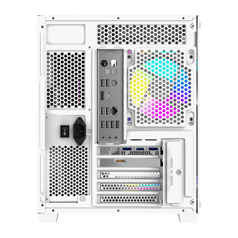 DarkFlash B275 PRO computercase (hvid) + 6 fans