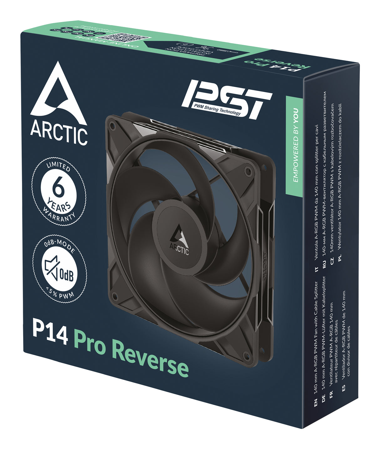 Arctic P14 Pro Reverse Fan 1-pack Sort 140 mm