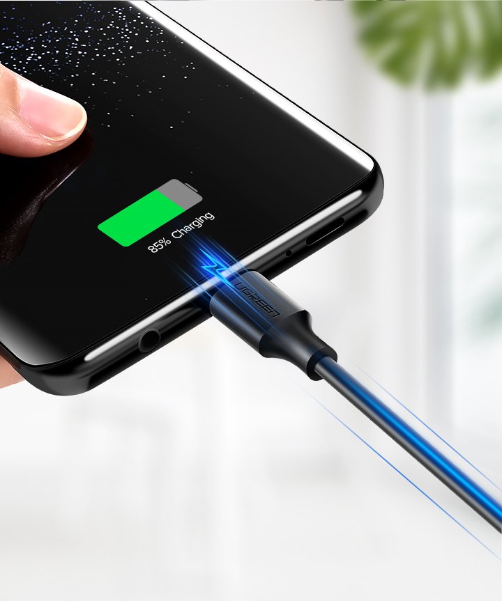 Ugreen US287 60116 USB-A / USB-C 2A kabel 1m - sort